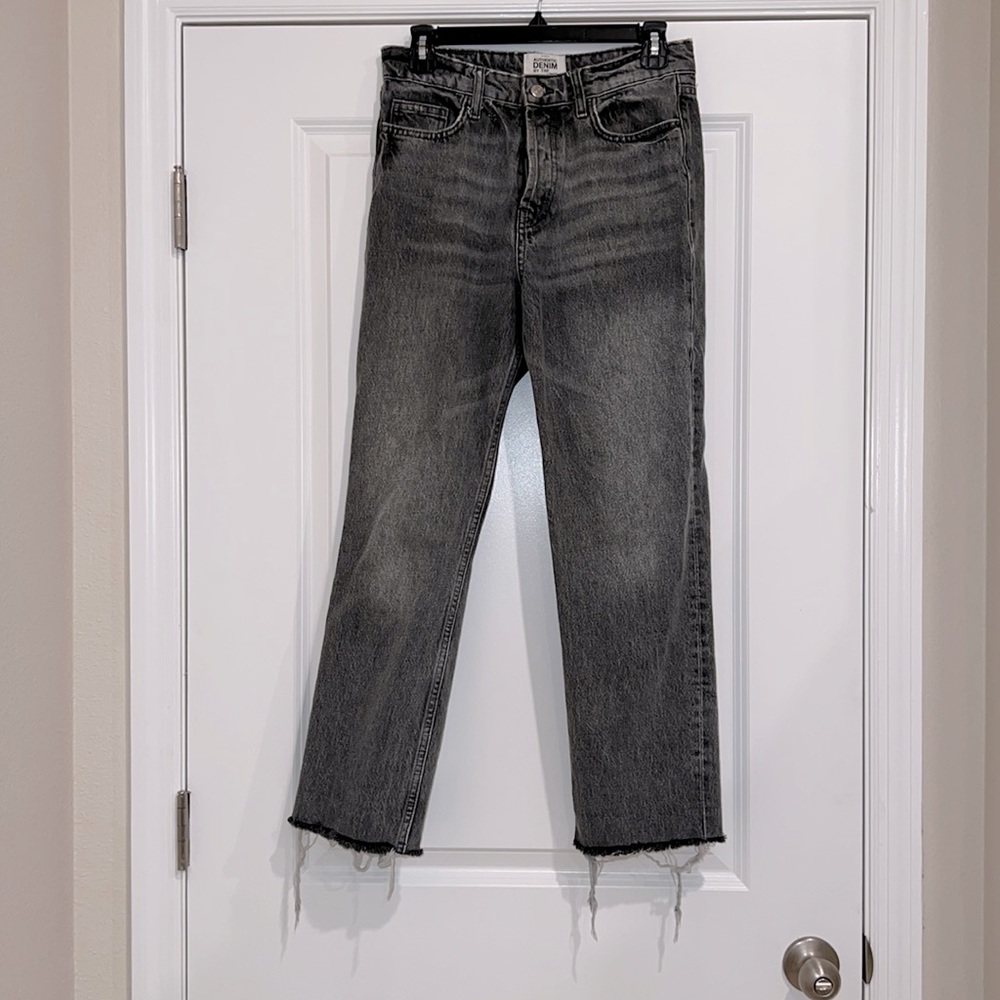 Zara wide leg jeans | size: 4 | color: gray